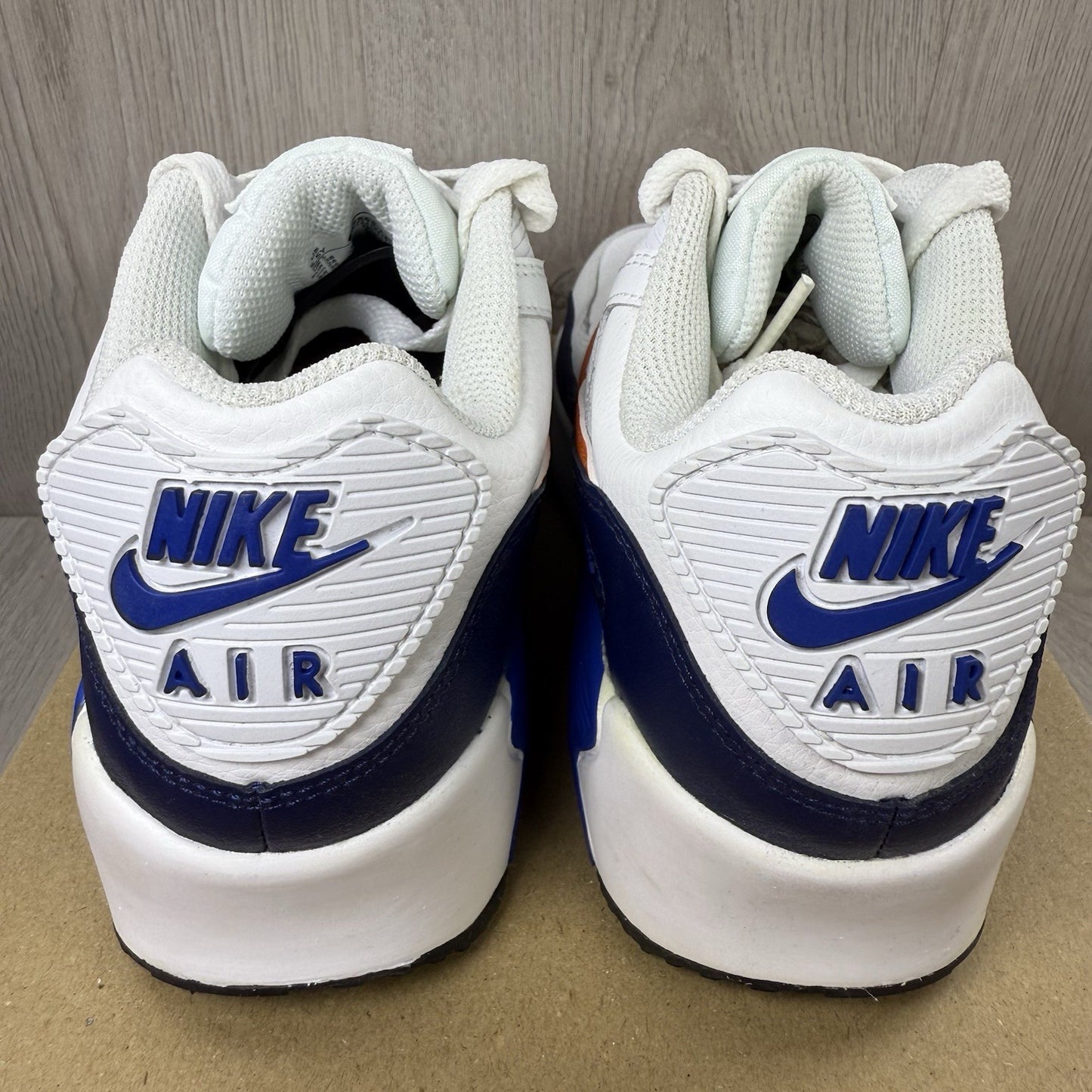 Nike Air Max 90 LTR Trainers White Navy Orange Size UK5 US5.5 EU38 CD6864-120
