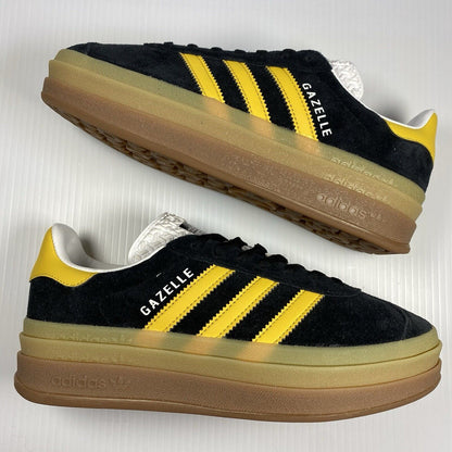 Adidas Gazelle Bold W Womens Trainers Black Gold UK5.5 US7 EU38 2/3 IE0422 NEW