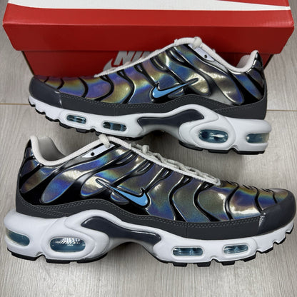 Nike Air Max Plus TN Trainers Iridescent White Size UK9 HV2525-0017