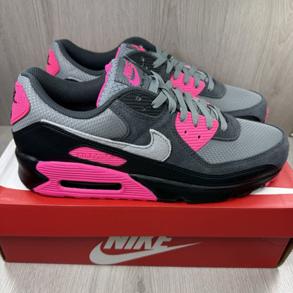Nike Air Max 90 Trainers Wolf Grey Hyper Pink Size UK11 DM0029-0101