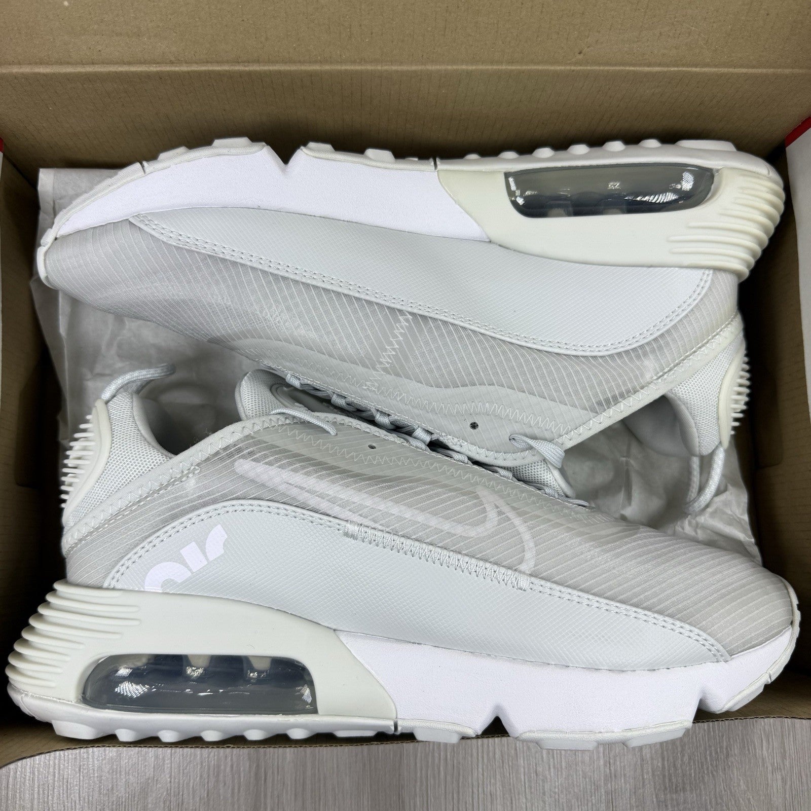 Nike Air Max 2090 Trainers Photon Dust Grey White Size UK8 CZ3867-0010