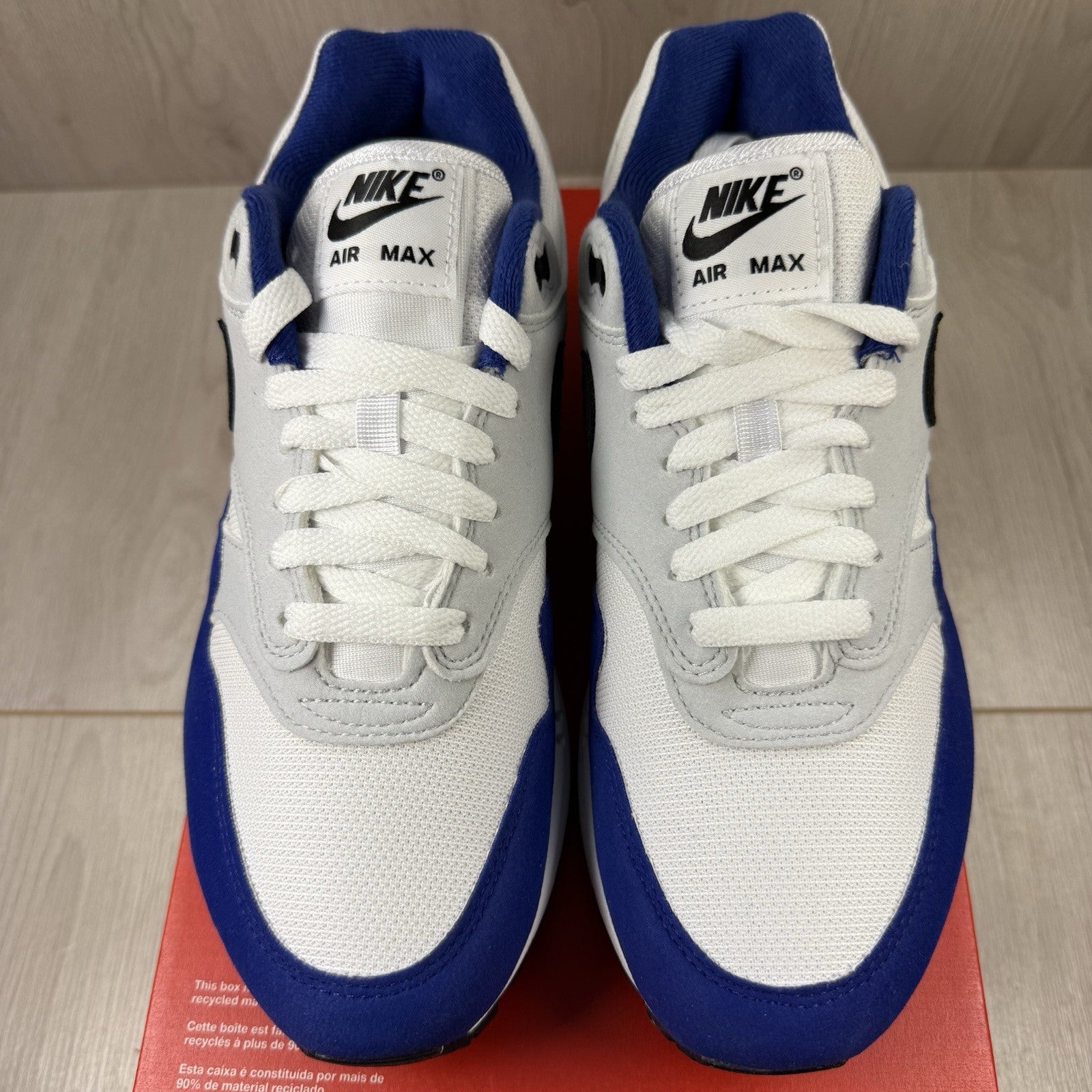 Nike Air Max 1 Trainers Deep Royal Blue WhiteSize UK5.5 FD9082-10010