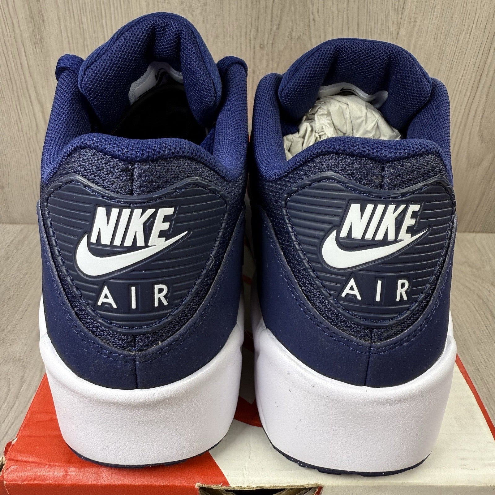 Nike Air Max 90 Ultra 2.0 Trainers Blue White Size UK4 869950-40010