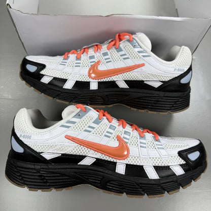Nike P-6000 ID Trainers White Black Orange Gum Size UK9 IB4455-9000