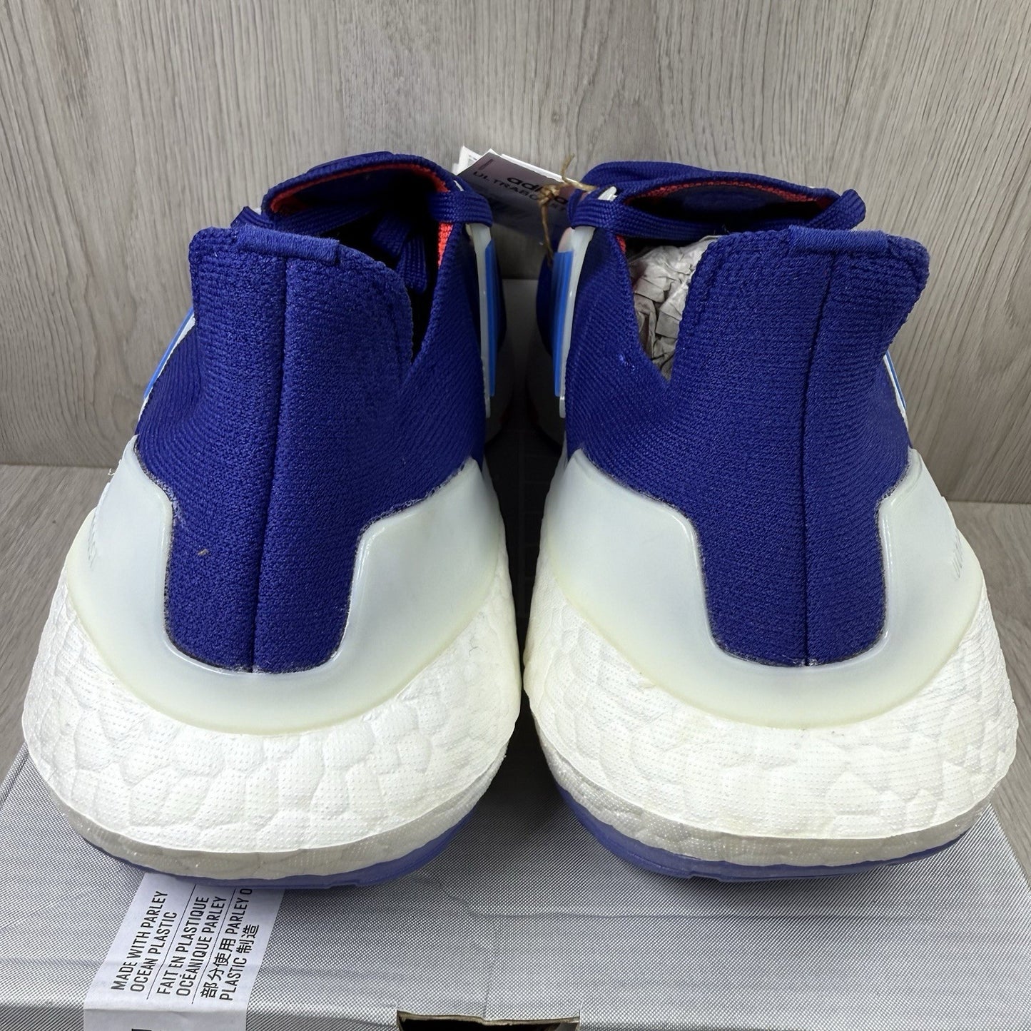 Adidas Ultra Boost 22 Trainers Legacy Indigo Turbo Size UK7.5 GX306113