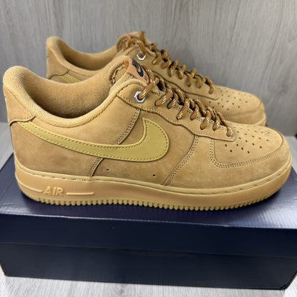 Nike Air Force 1 Low Trainers Flax Wheat Size UK8.5 CJ9179-2001