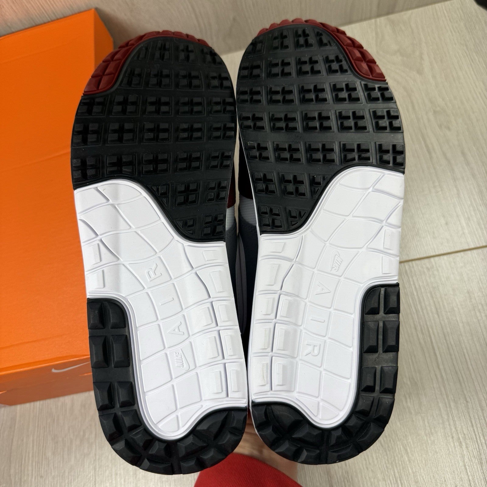 Nike Air Max 1 ‘86 Trainers Team Red Grey White Size UK8 DV1403-60012