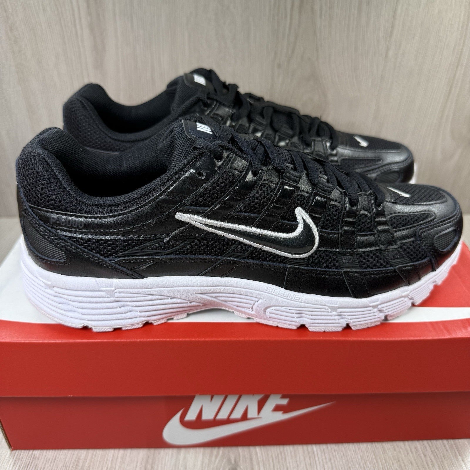 Nike P-6000 Trainers Black Anthracite White Size UK6.5 BV1021-0049