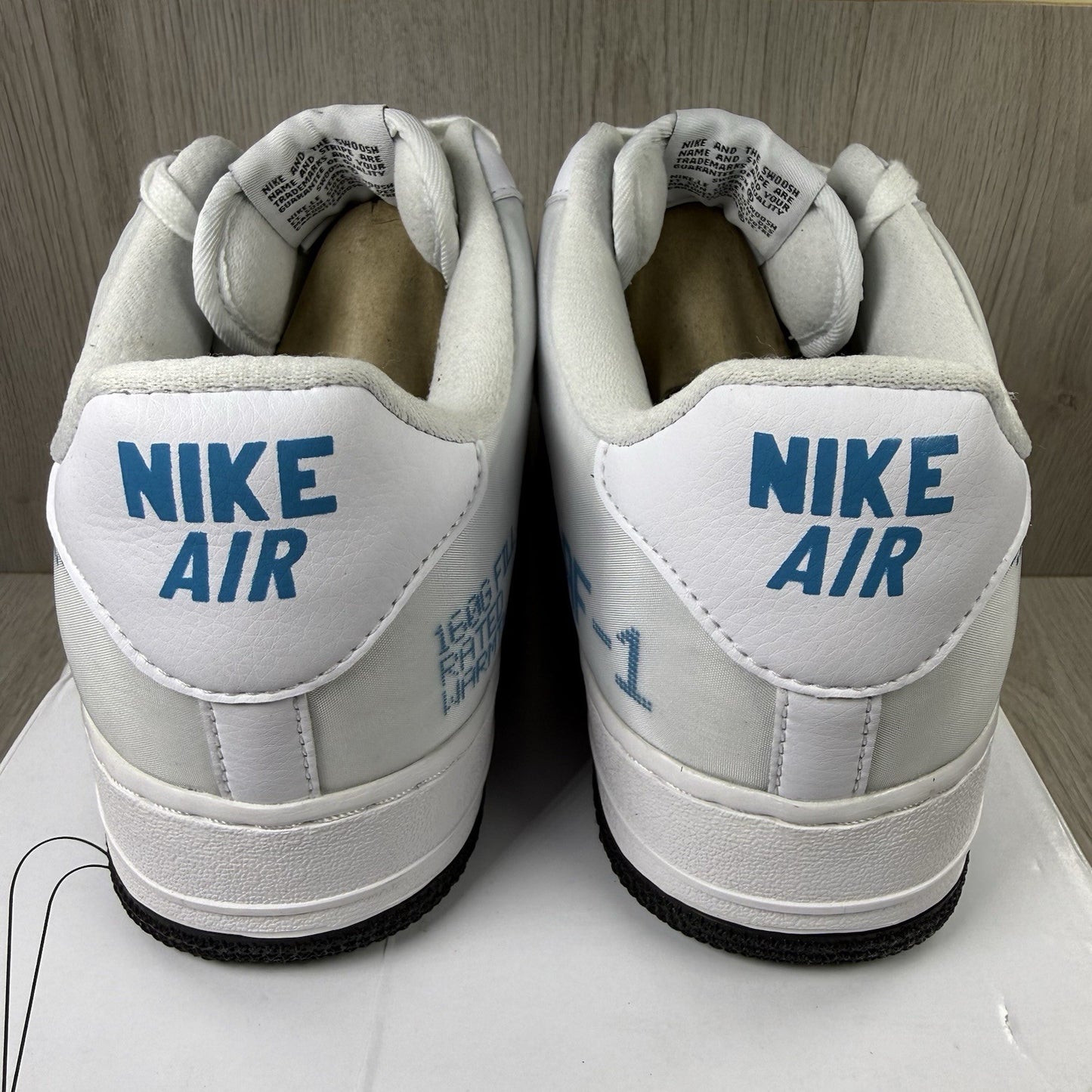 Nike Air Force 1 Low Trainers White Blue Size UK10.5 DN4164-9919