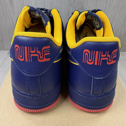 Nike Air Force 1 Low Trainers Retro Pack Navy Gold Size UK8 HV5752 4109