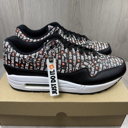 Nike Air Max 1 Trainers Just Do It Pack Black Size UK9 875844-0098