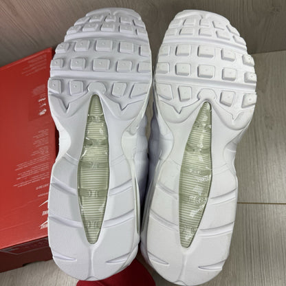 Nike Air Max 95 Essential Trainers White Grey Fog Size UK12 CT1268-10012