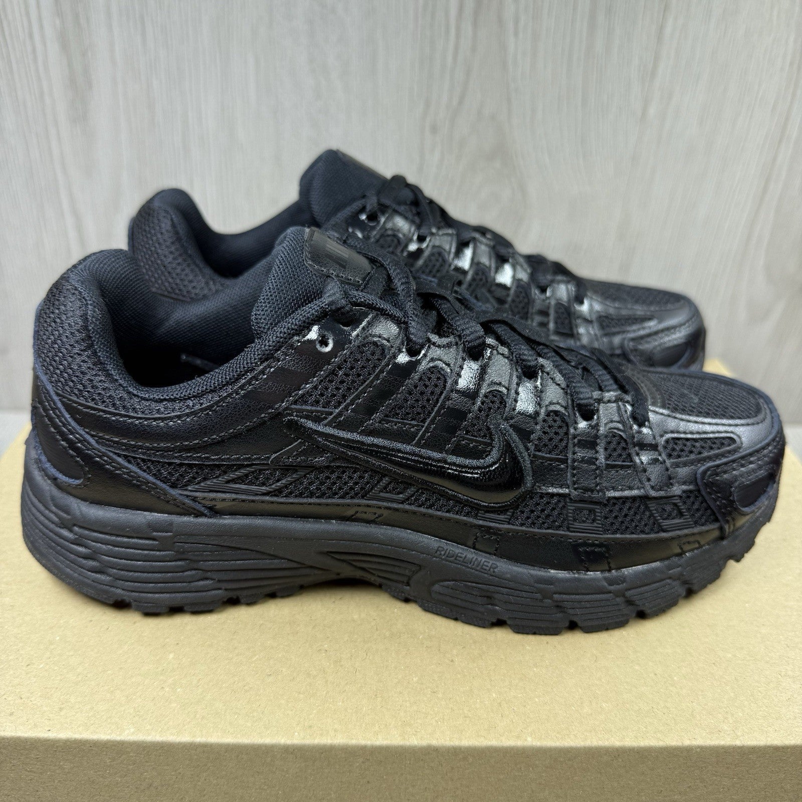 Nike P-6000 Trainers Triple Black Size UK3 HV5064-0111