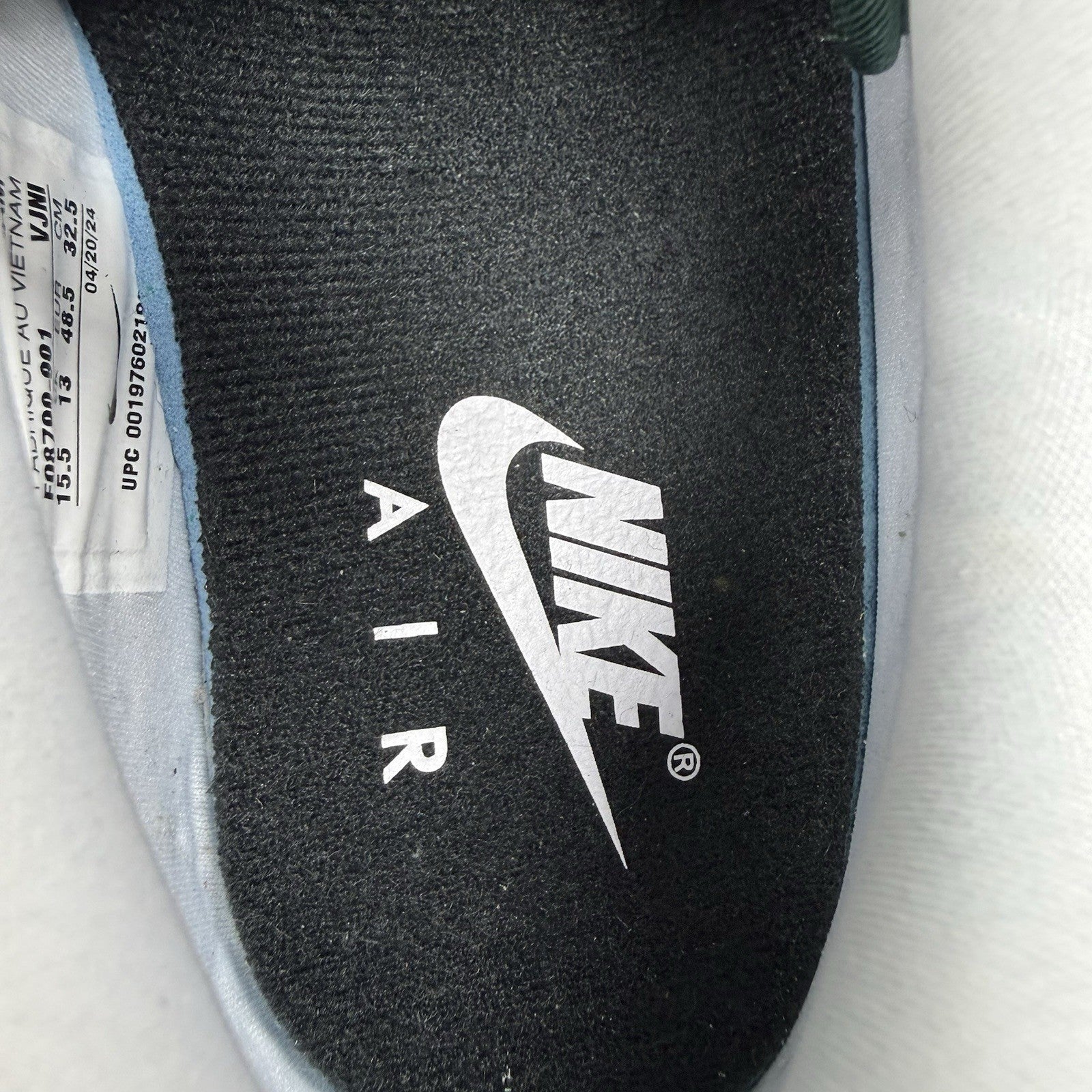 Nike Air Max 1 Trainers Green White Silver Size UK13 FQ8790-90114