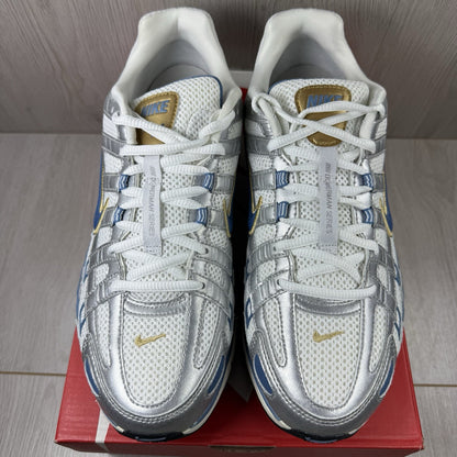 Nike P-6000 Trainers Metallic Silver Aegean Storm Size UK9.5 H7246-10010
