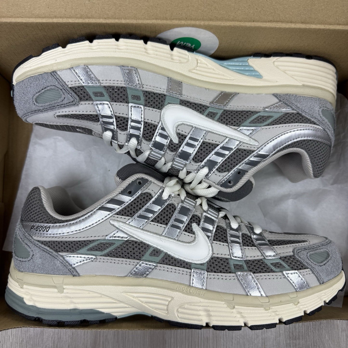 Nike P-6000 Trainers Flat Pewter Size UK6 FN7509-0297