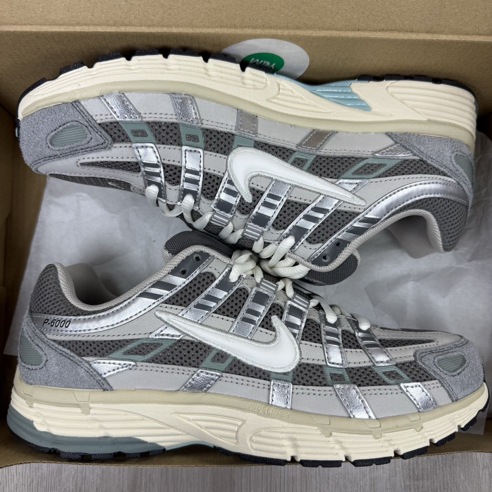 Nike P-6000 Trainers Flat Pewter Size UK6 FN7509-0297