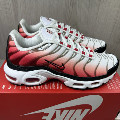 Nike Air Max Plus TN Trainers White University Red Size UK7 HM9611-1009