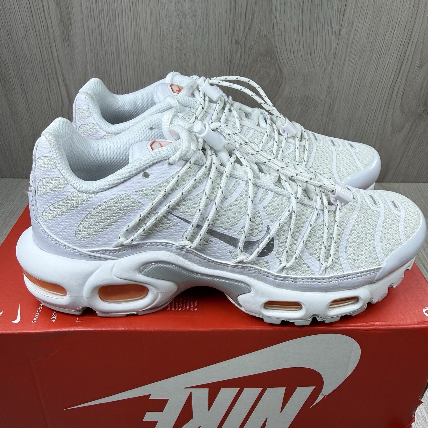 Nike Air Max Plus TN Utility Trainers Safety Orange Size UK3.5 FJ4232 1001