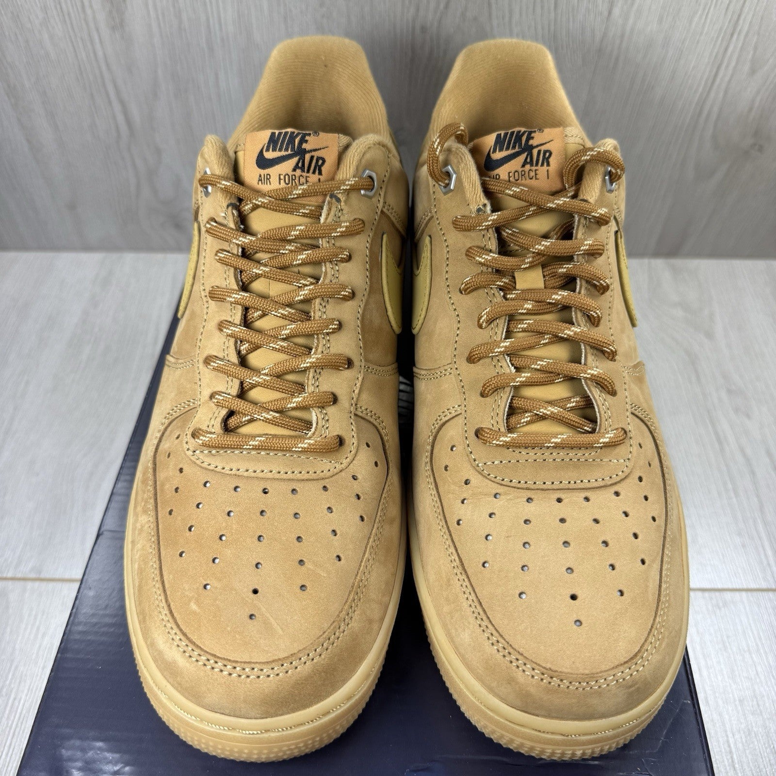 Nike Air Force 1 Low Trainers Flax Wheat Size UK8.5 CJ9179-20010