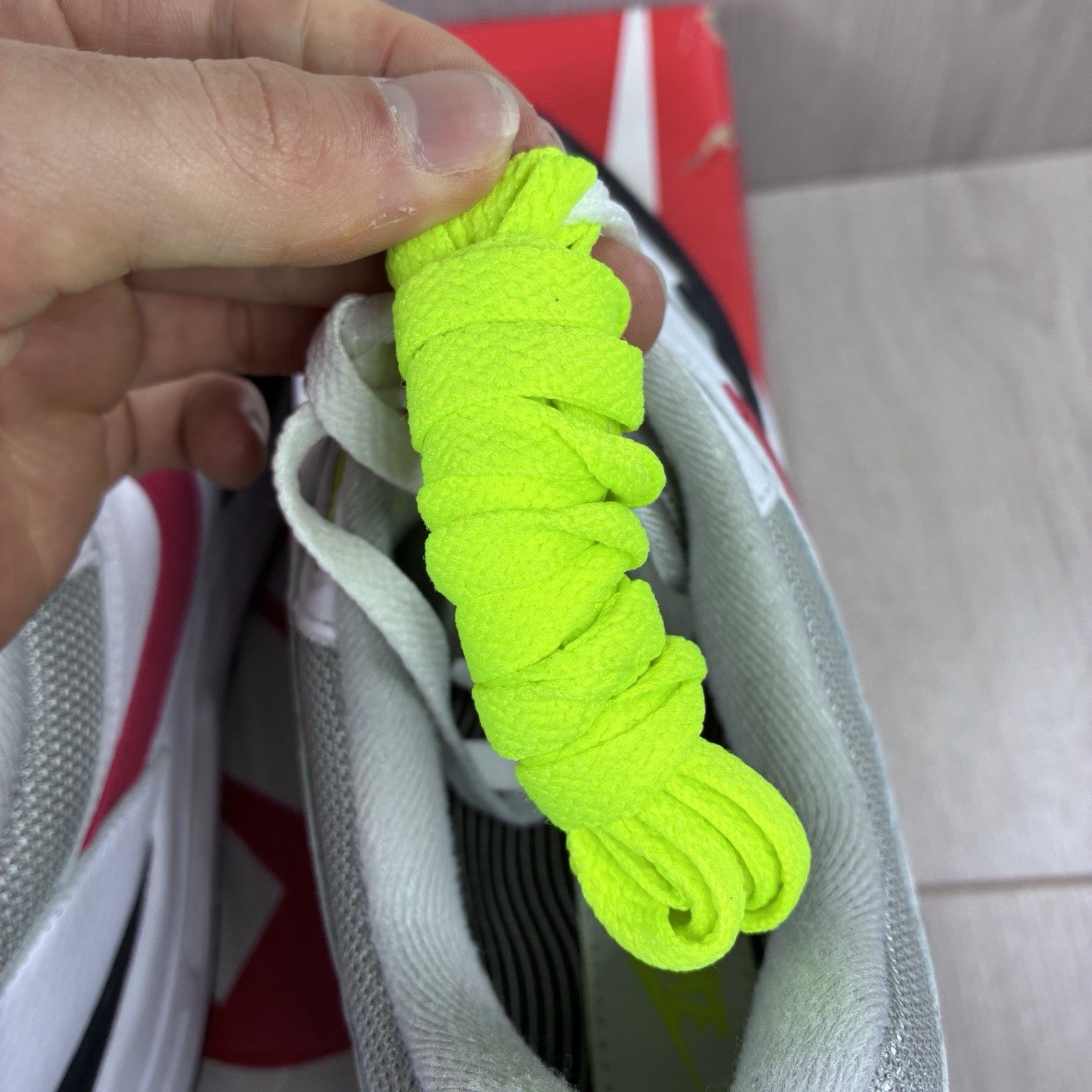 Nike Air Max 1 Trainers Chili Volt White Size UK9.5 HF0105-10014