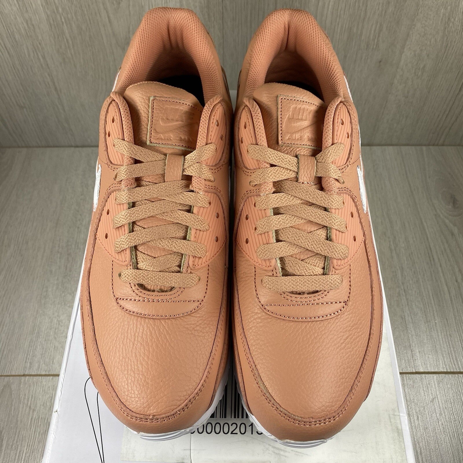 Nike Air Max 90 Trainers Peach Orange White Size UK10 D07430-9002