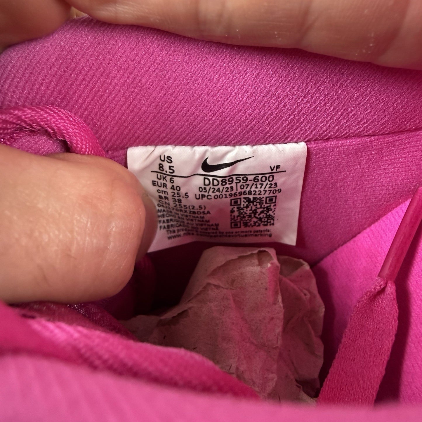 Nike Air Force 1 Low ‘07 Trainers Fireberry Pink Size UK6 DD8959-6007