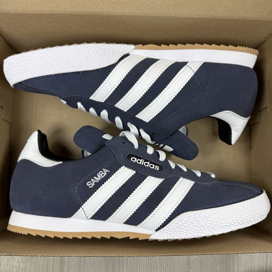 Adidas Originals Samba Super Suede Trainers Navy White Size UK8 0193320