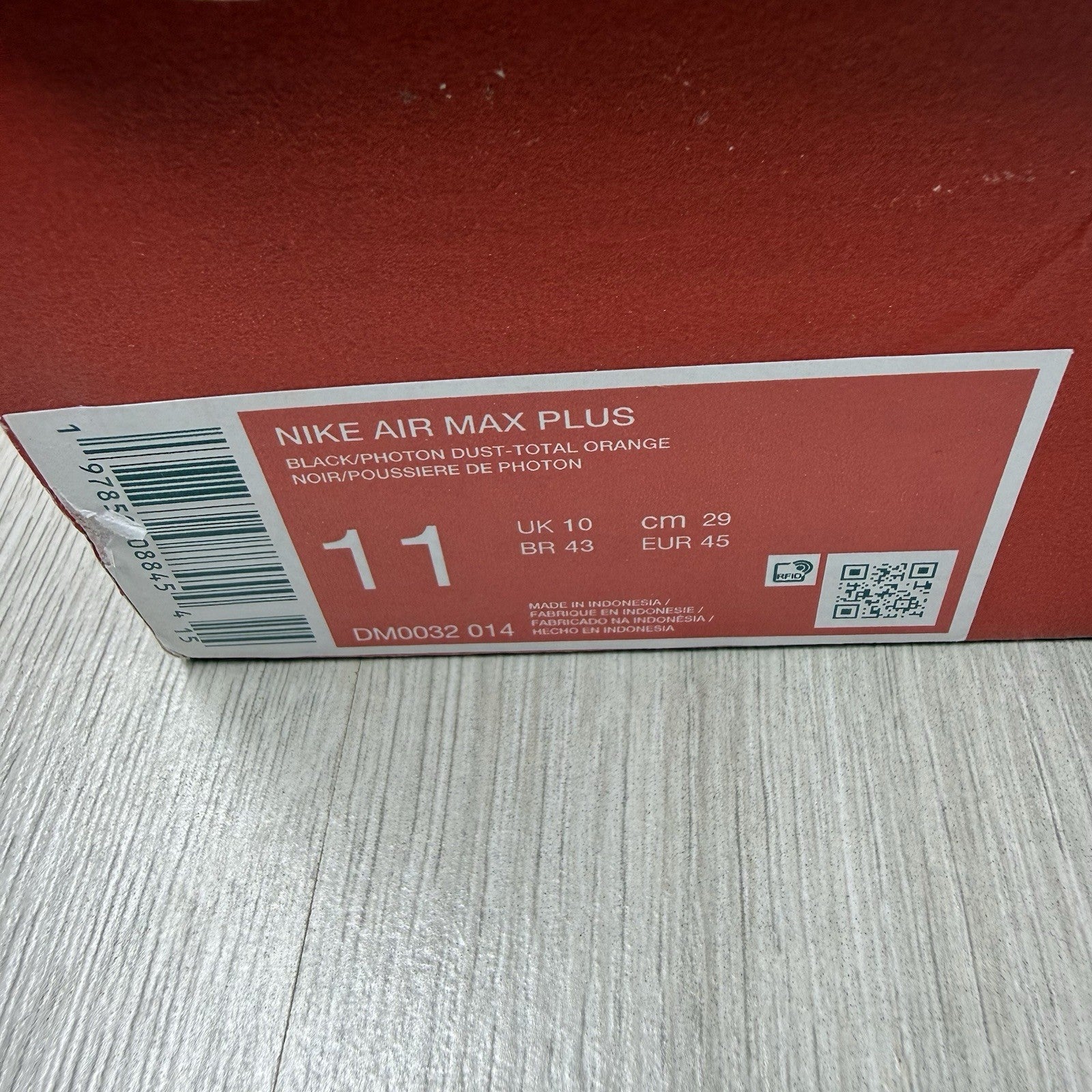 Nike Air Max Plus TN Trainers Desert Sunset Total Orange Size UK10 DM0032-01412