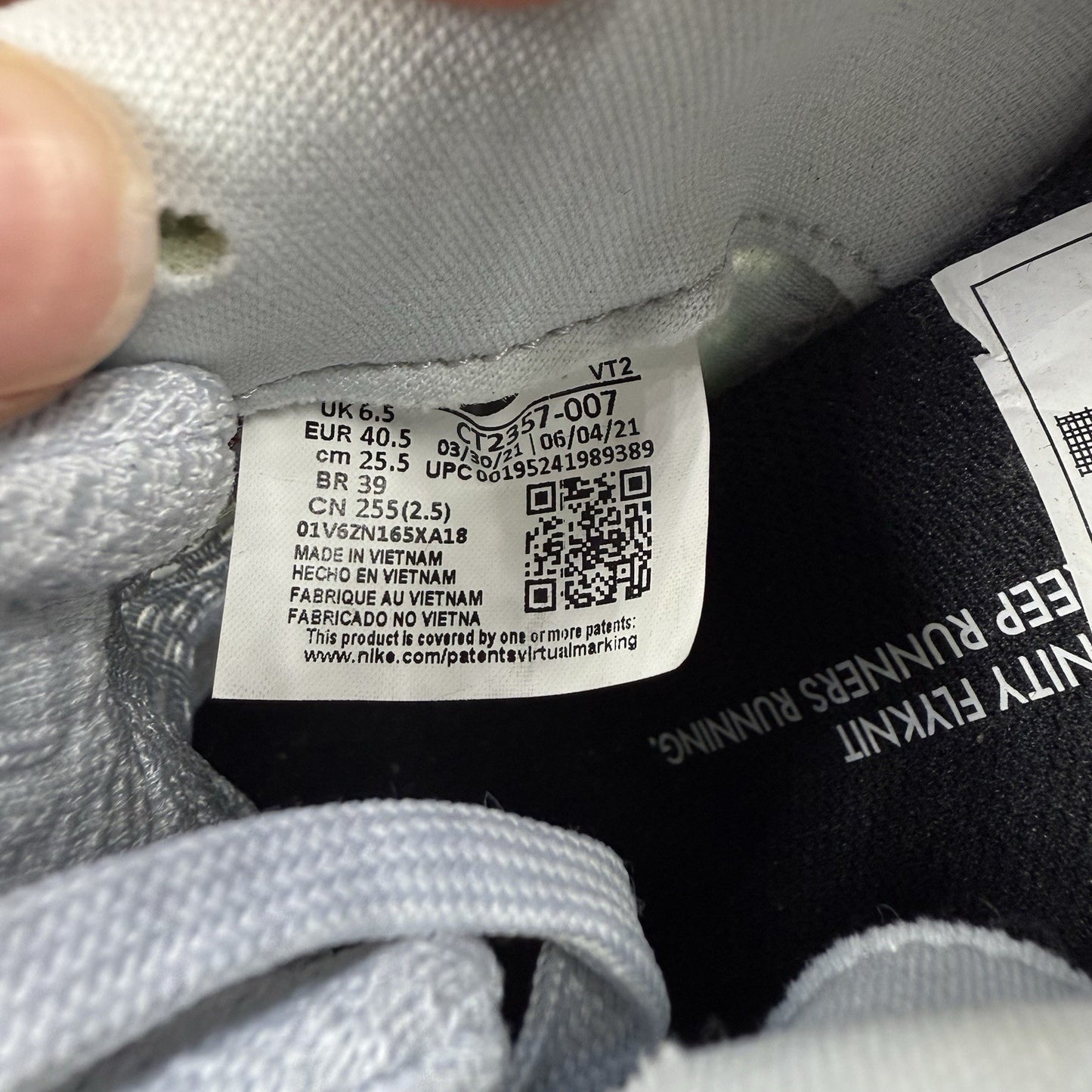 Nike React Infinity Run Flyknit 2 Trainers Blue UK6.5 CT2357-0076