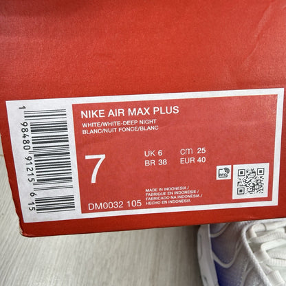 Nike TN Air Max Plus Trainers White Wild Grape Size UK6 DM0032 1057