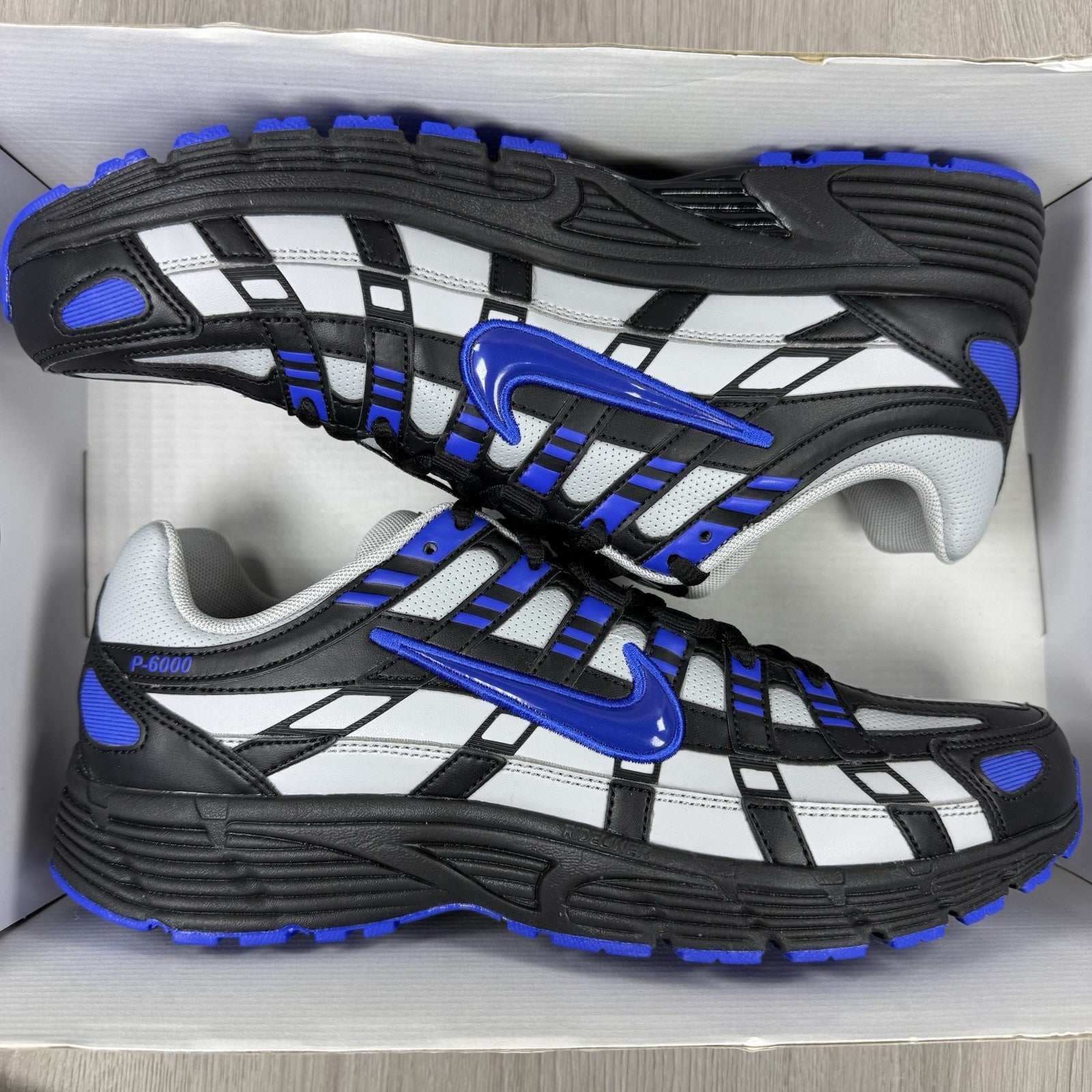 Nike P-6000 Trainers Shadow Grey Black Blue Size UK9 IB4455-9008