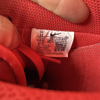 Nike Air Force 1 Low Trainers University Red Grey Size UK10 DD7113-6006