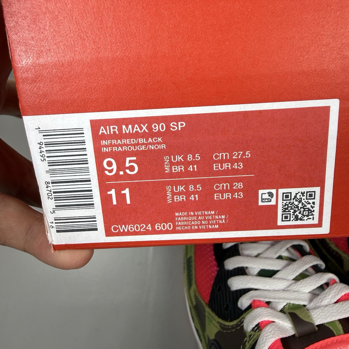 Nike Air Max 90 Trainers Reverse Duck Camo Size UK8.5 CW6024-60015