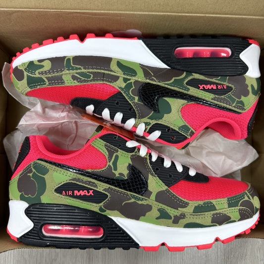 Nike Air Max 90 Trainers Reverse Duck Camo Size UK7 CW6024-6000