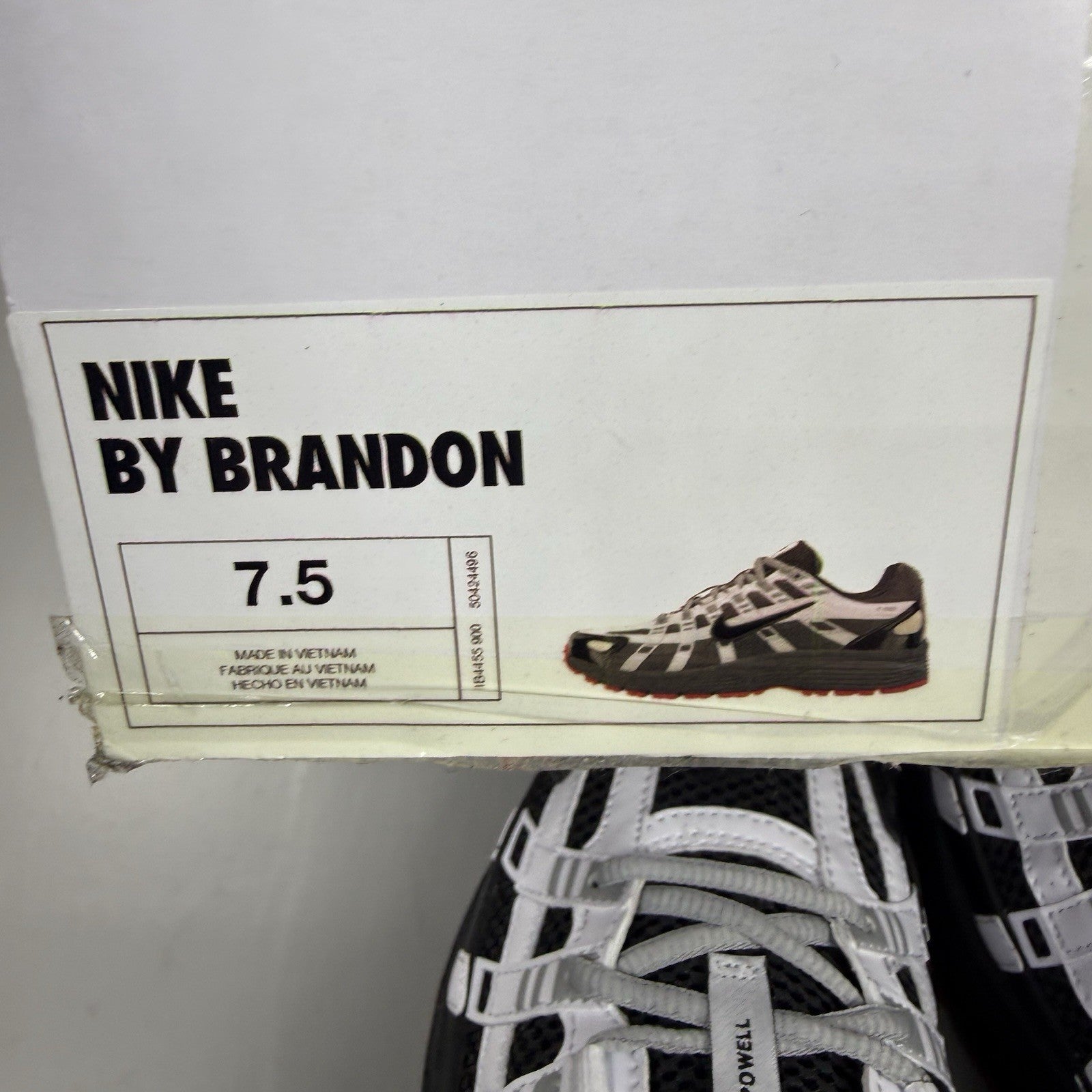 Nike P-6000 ID Trainers Black White Size UK7.5 IB4455-90013