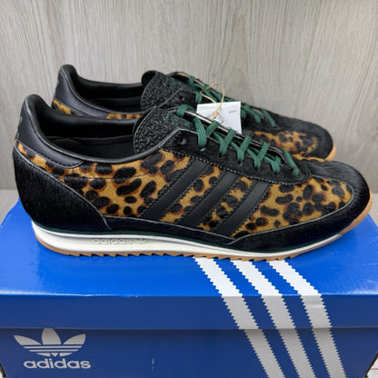 Adidas SL 72 OG Trainers Leopard Print Collegiate Green Black Size UK9 JI01871