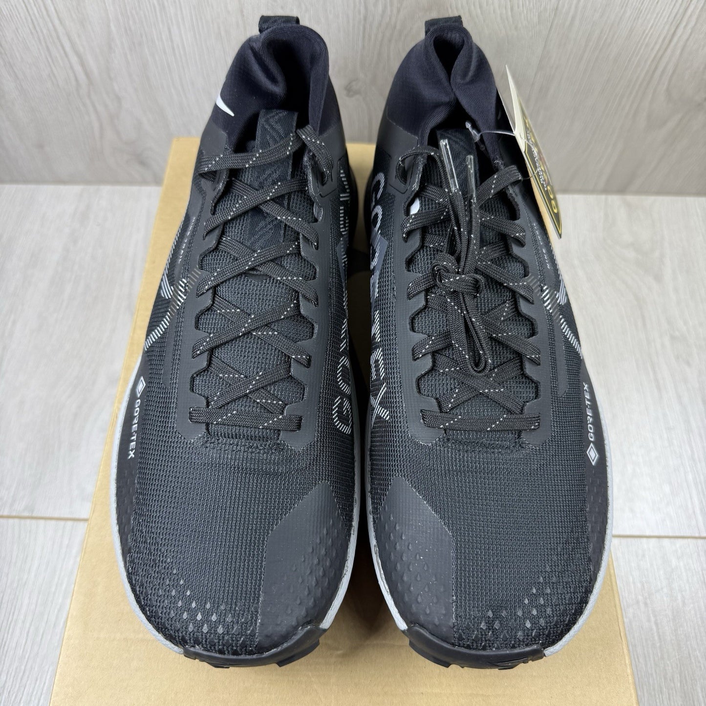 Nike React Pegasus Trail 4 GORE-TEX Black Reflect Silver Size UK8 DJ7926 00111