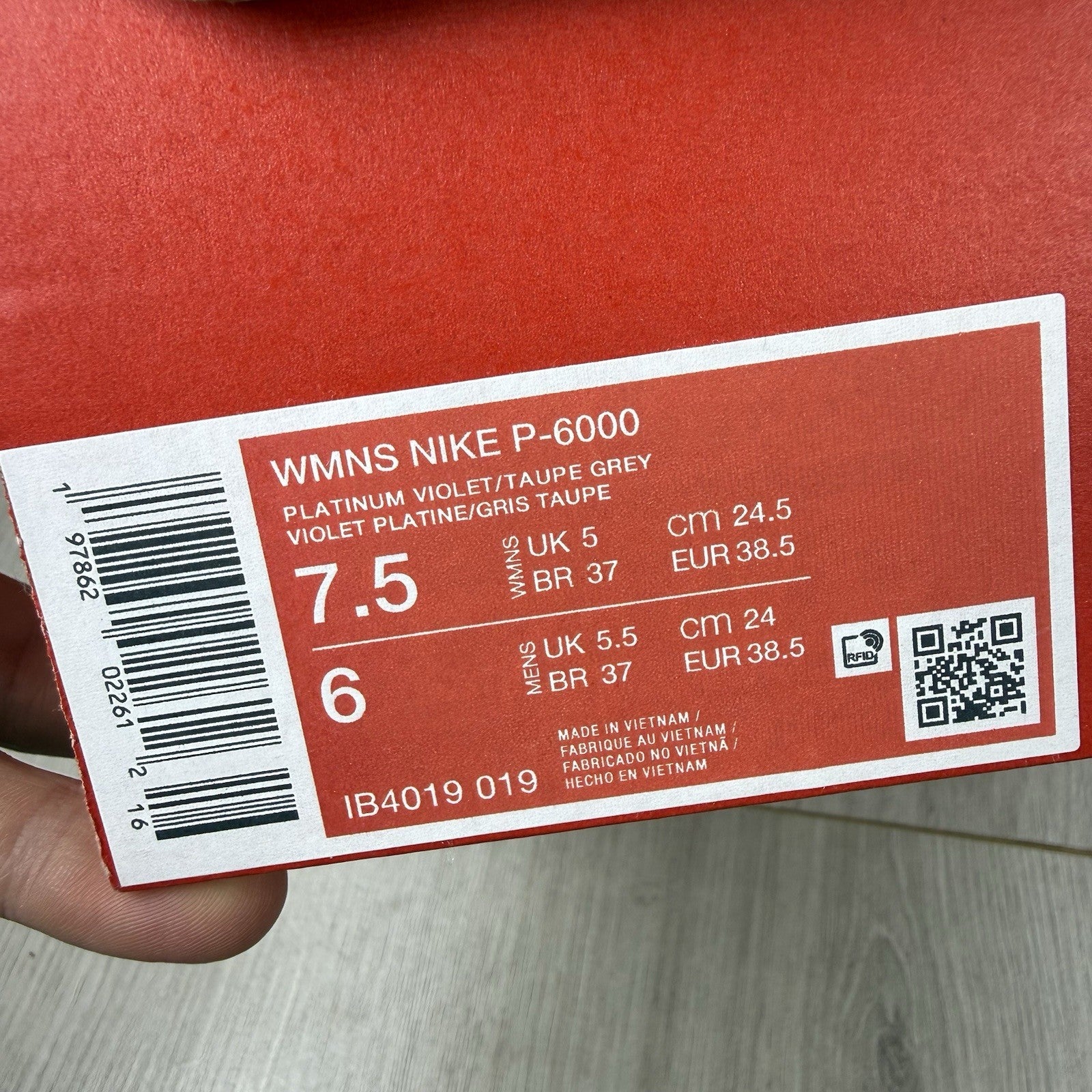 Nike P-6000 Trainers Platinum Violet Vast Grey Size UK5 IB4019-01915