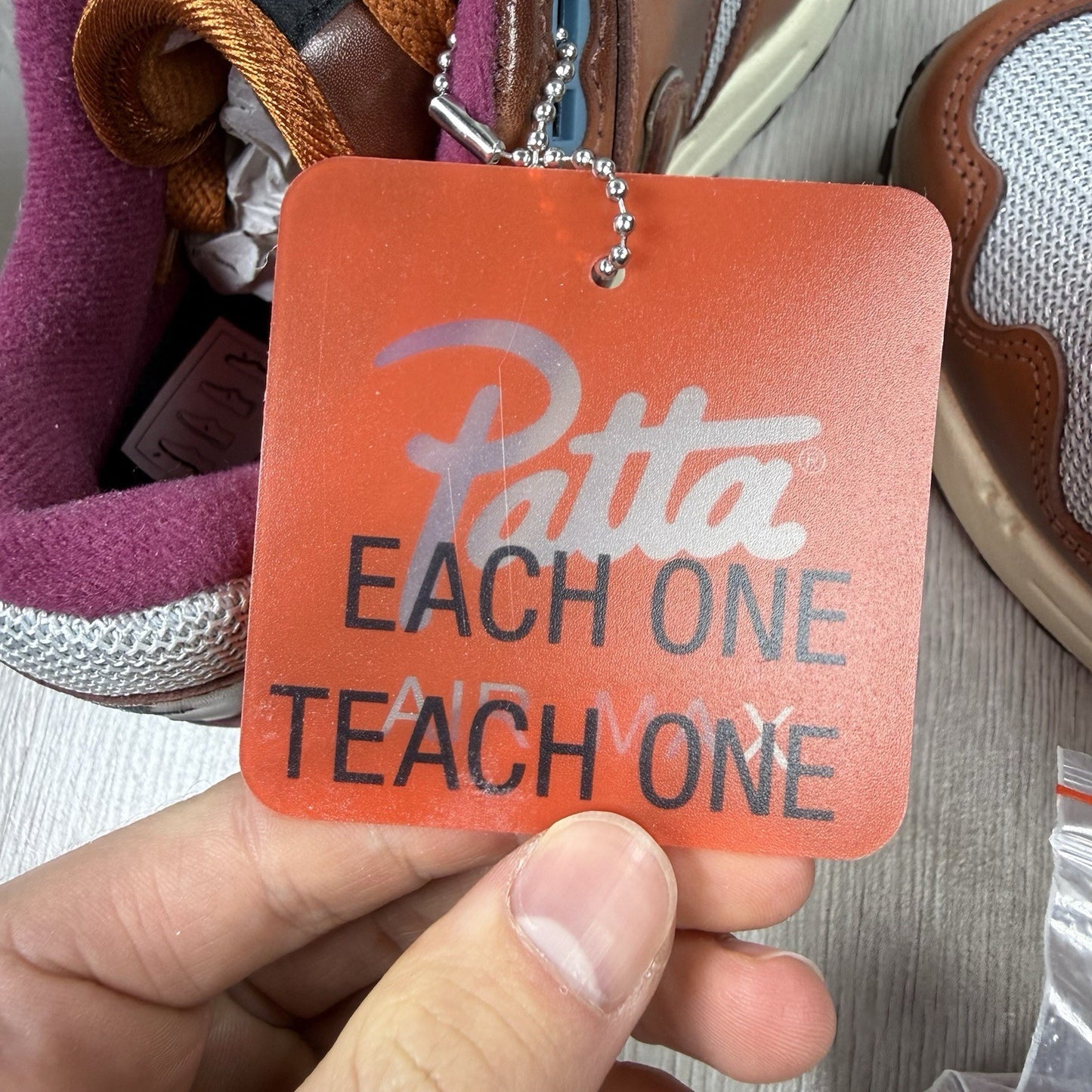 Patta x Nike Air Max 1 Dark Russet Trainers Size UK4 D09549 20014