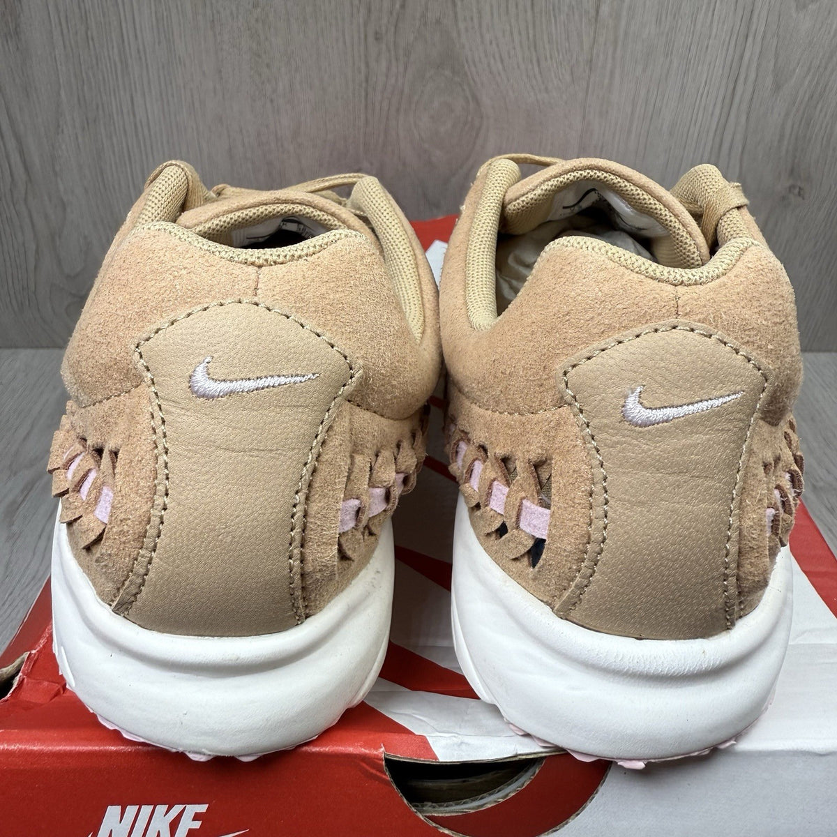 Nike Mayfly Woven Trainers Vachetta Tan White Size UK5 833802-20011