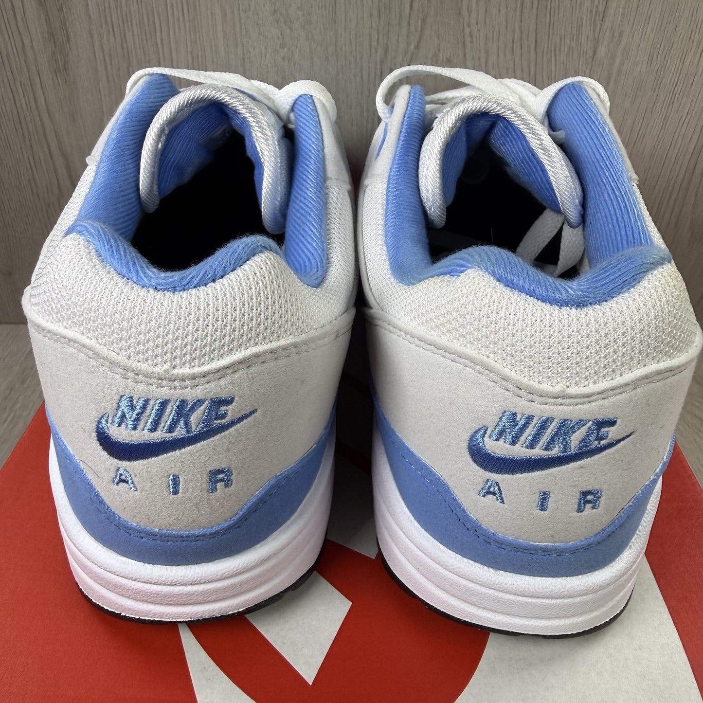 Nike Air Max 1 Trainers White University Blue Size UK8 FD9082-10310