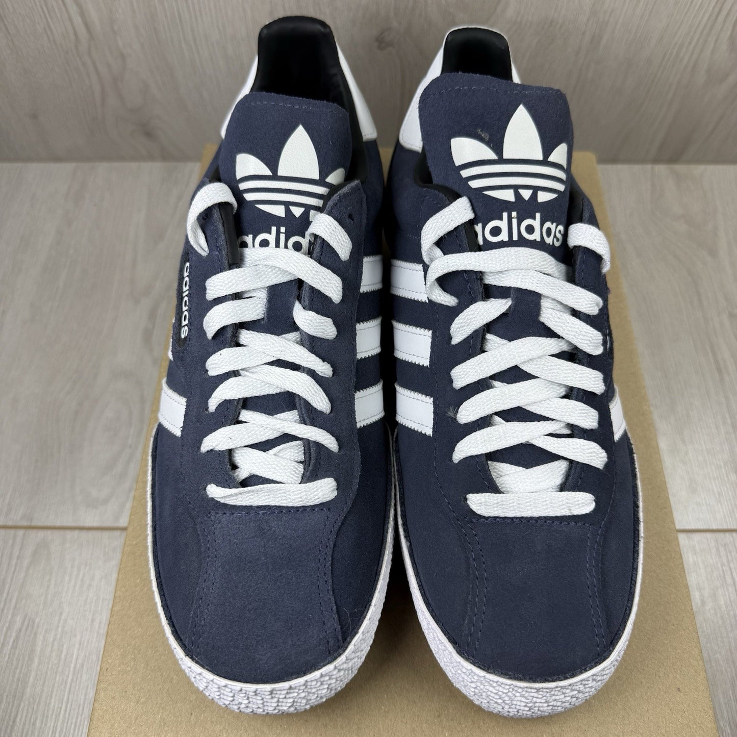 Adidas Originals Samba Super Suede Trainers Navy White Size UK8 0193322