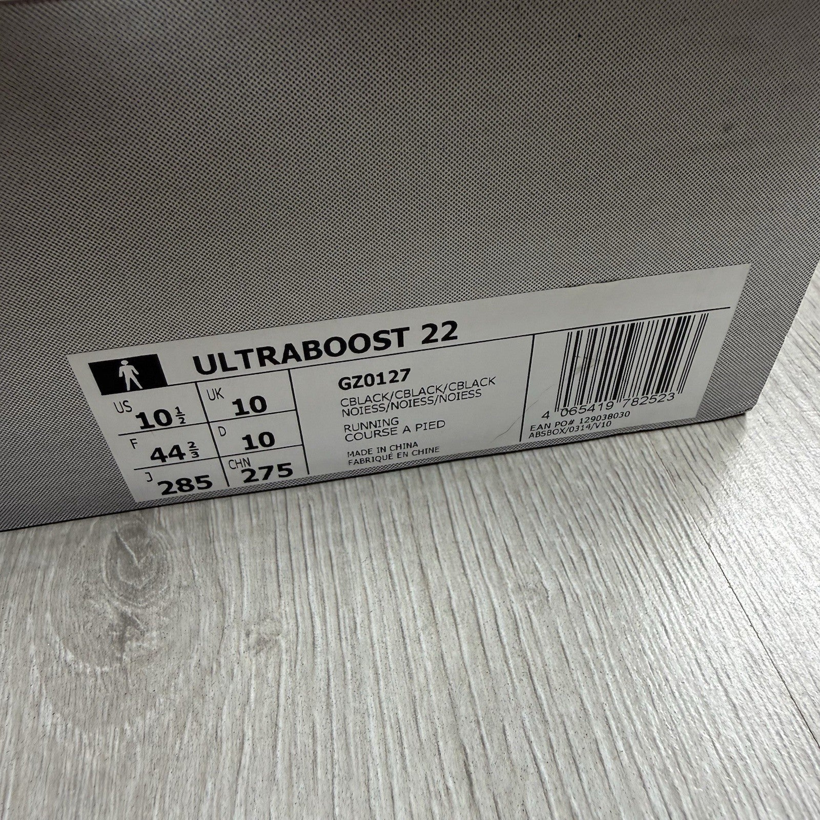 Adidas Ultra Boost 22 Trainers Triple Black Size UK10 EU42 2/3 GZ012715