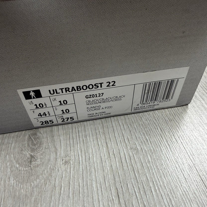 Adidas Ultra Boost 22 Trainers Triple Black Size UK10 EU42 2/3 GZ012715