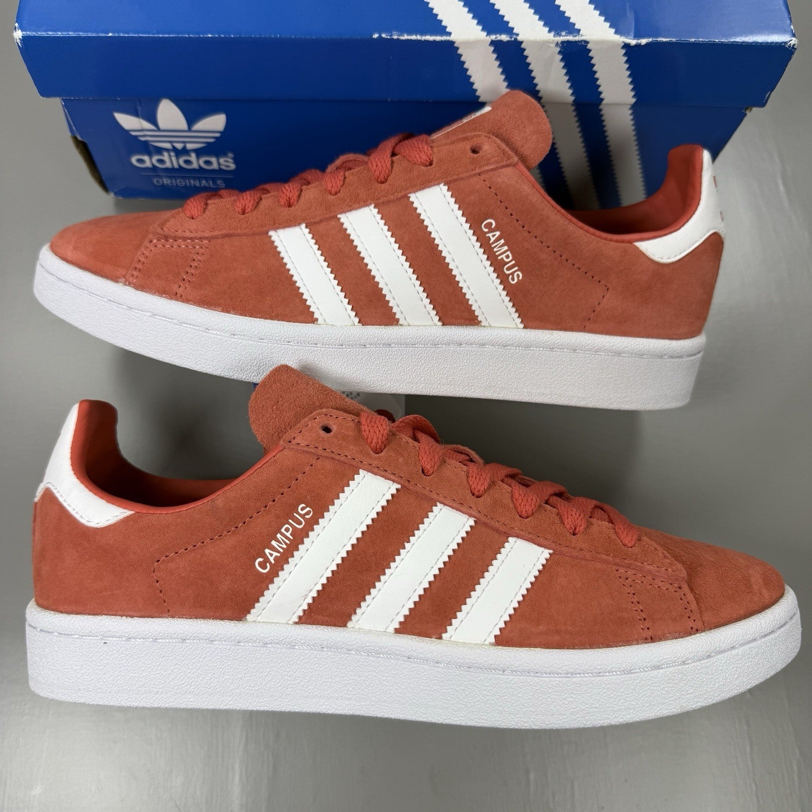 Adidas Campus Trainers Trace Scarlet White Size UK6 DB09848