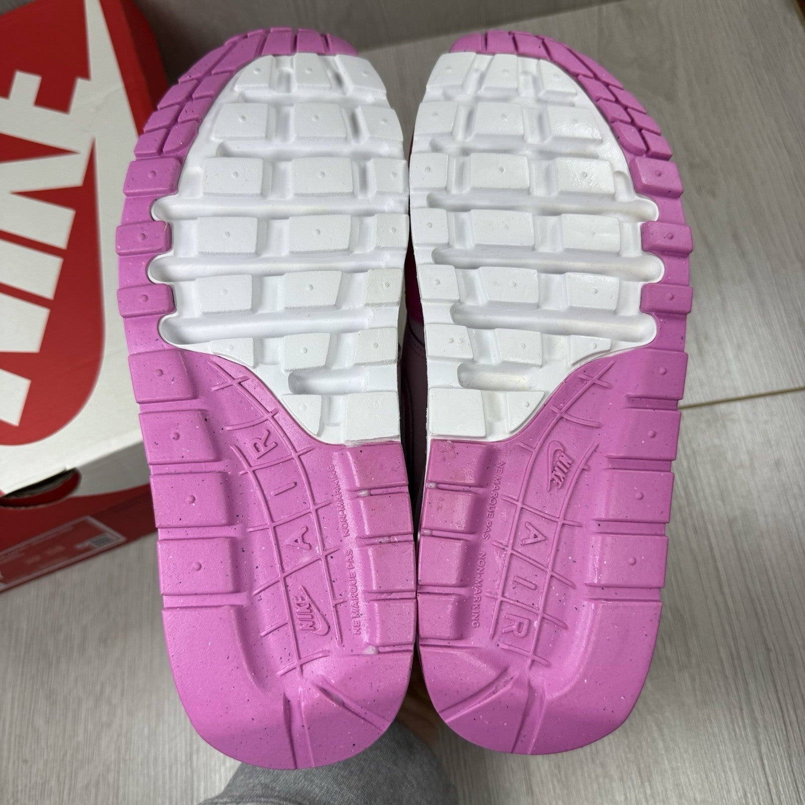 Nike Air Max 1 Trainers White Pink Foam Size UK5 EU38 FZ3559-1006