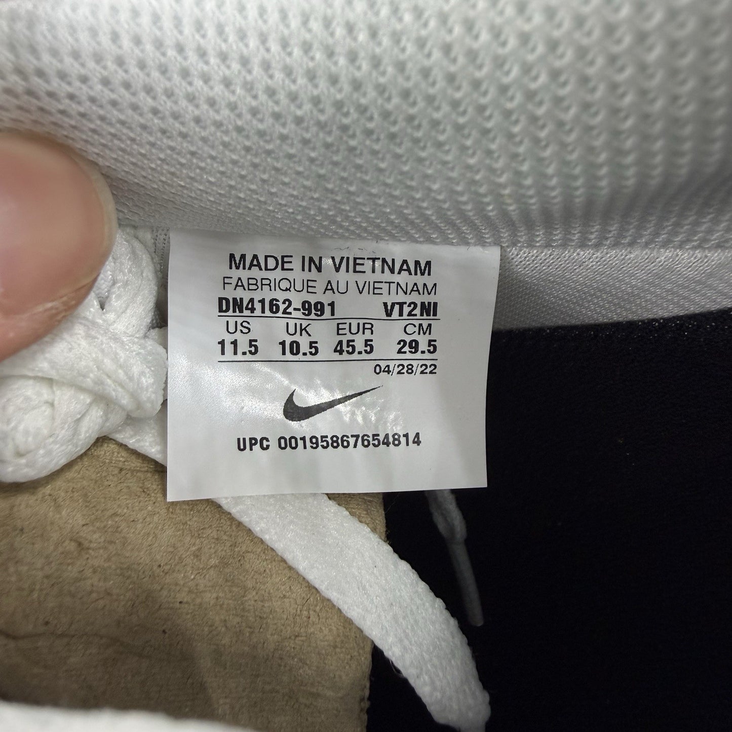 Nike Air Force 1 Low Trainers White Red Size UK10.5 DN4162-99112