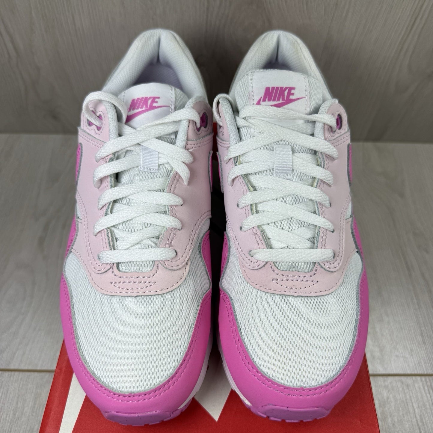Nike Air Max 1 Trainers White Pink Foam Size UK5 EU38 FZ3559-1009
