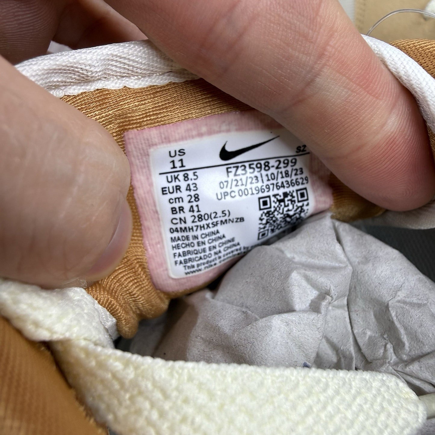 Nike Air Max 1 ‘87 Trainers Wheat Flax Size UK8.5 FZ3598-2996